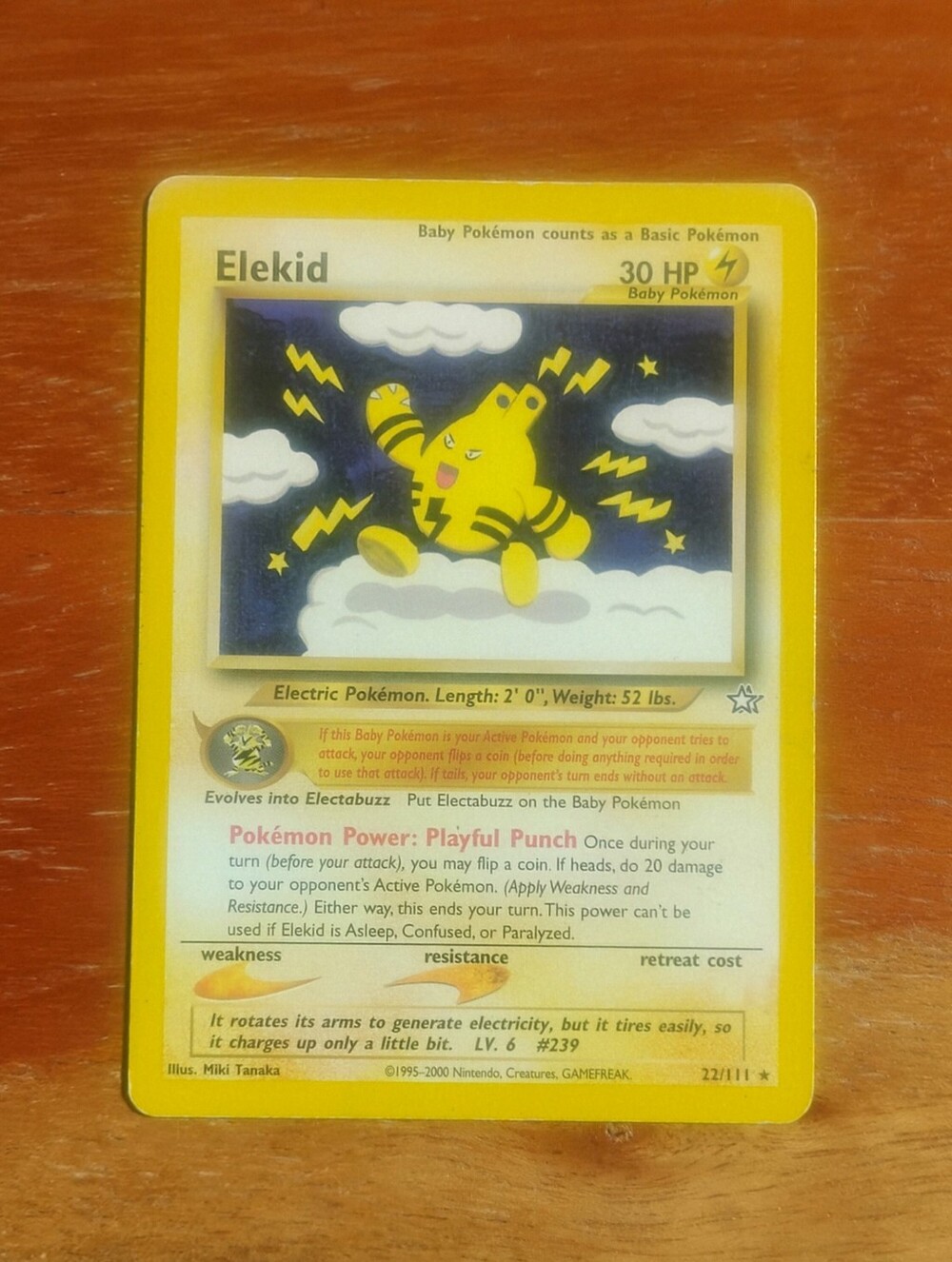 LP WOTC 2000 Elekid 22/111 Neo Genesis Set Pokemon Card